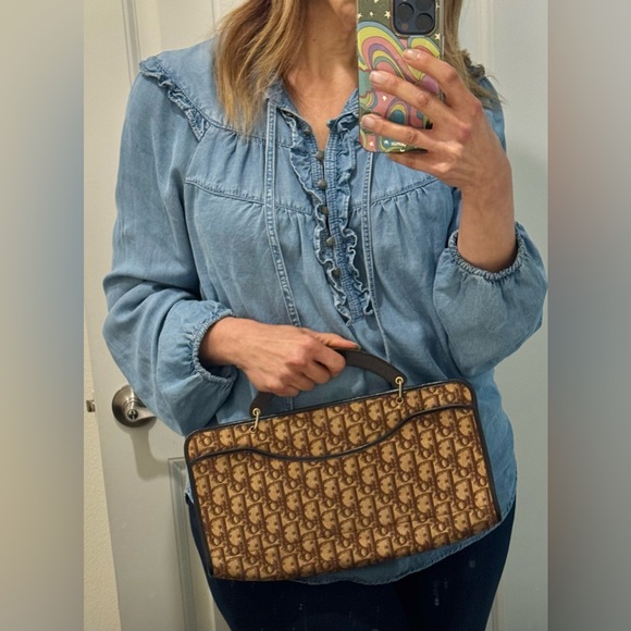 Dior Vintage Trotter Top Handle bag with COA - Picture 5 of 14